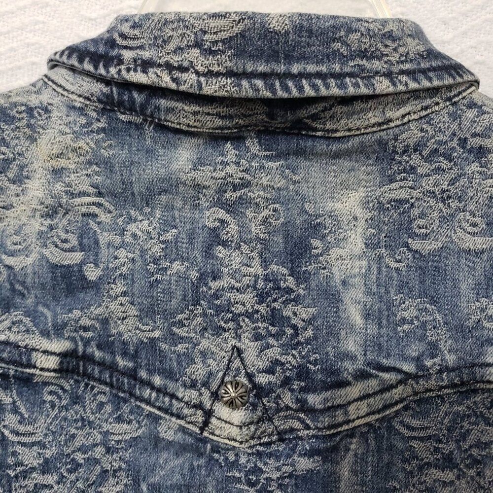 Liverpool Jeans Company Denim Distressed Blue Acid Wash Women's Jacket L - Picture 8 of 16